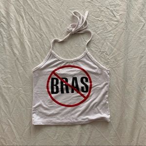 OMIGHTY NO BRA HALTER CROP